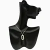 Collar De Plata Fila Doble Pavé