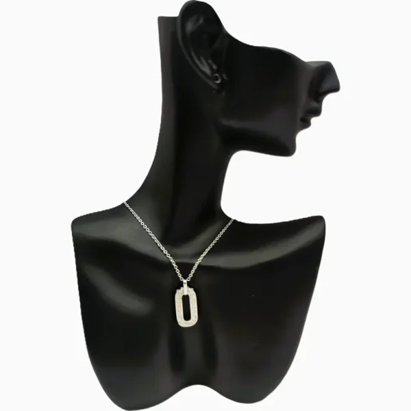 Collar De Plata Fila Doble Pavé
