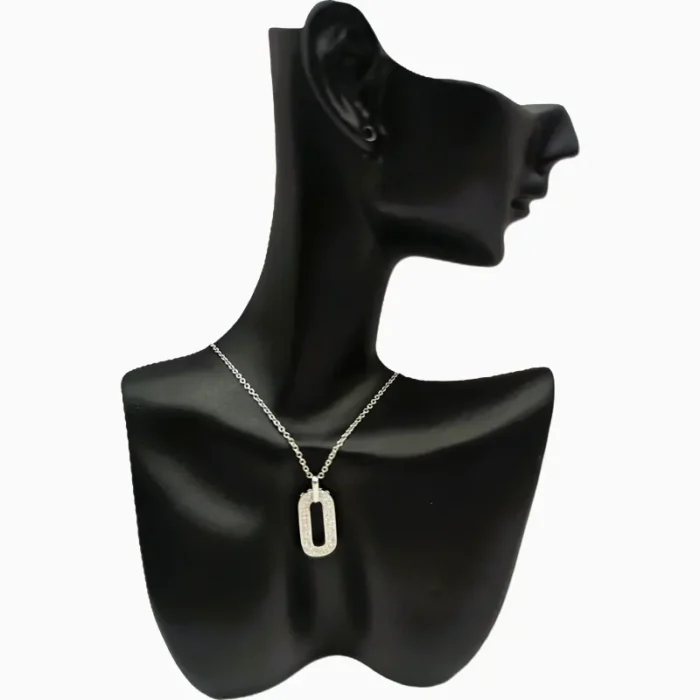 Collar De Plata Fila Doble Pavé
