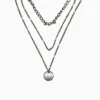 Collar De Plata Triple Dije Plateado