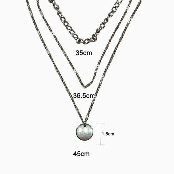 Collar De Plata Triple Dije Plateado
