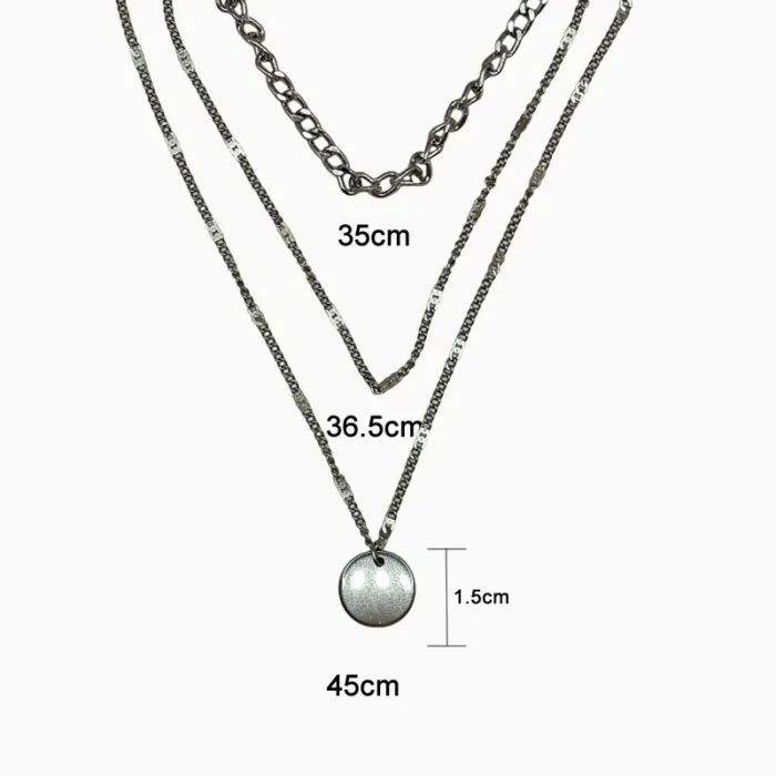 Collar De Plata Triple Dije Plateado