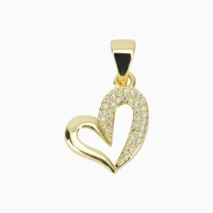 Dije De Oro Corazón Brillante