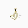 Dije De Oro Corazón Brillante