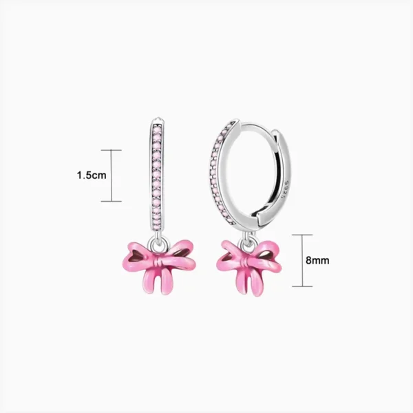 Huggies De Plata Moño Rosa