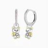 Aretes Huggies De Plata Oso De Peluche