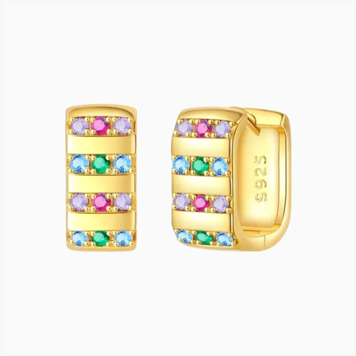 Aretes Huggies De Plata U Dorada