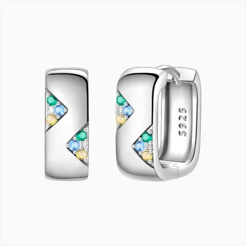 Aretes Huggies De Plata U Plateada