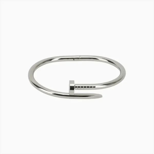 Pulsera De Acero Clavo Plateado