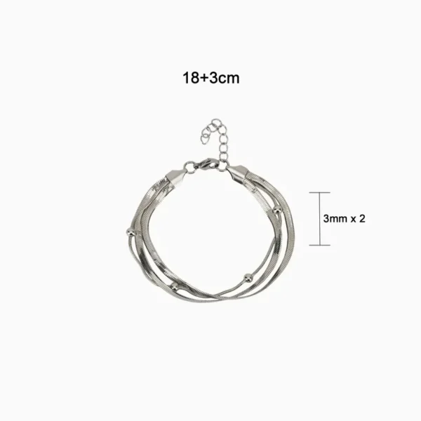 Pulsera De Acero Cola De Ratón Esferas