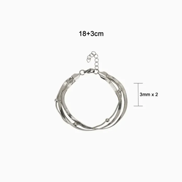 Pulsera De Acero Cola De Ratón Esferas