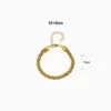 Pulsera De Acero Cuerda Dorada