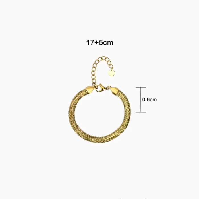 Pulsera De Acero Serpiente Dorada