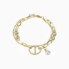 Pulsera De Oro Bolitas Con Perla