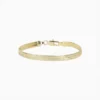 Pulsera De Oro Cola De Ratón Plana
