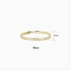 Pulsera De Oro Cola De Ratón Plana