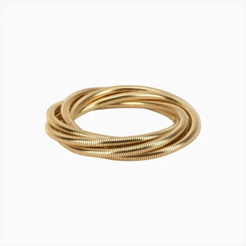 Pulsera De Oro Enredado Elástico