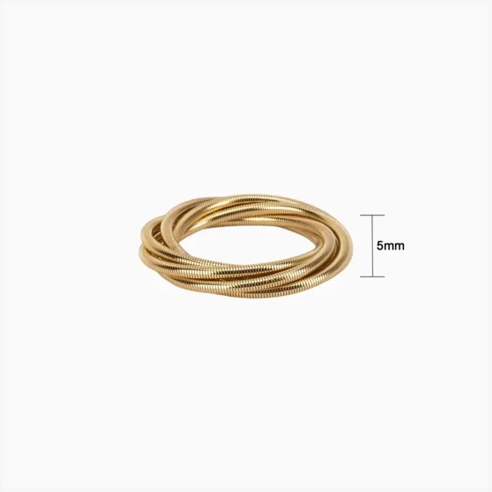Pulsera De Oro Enredado Elástico