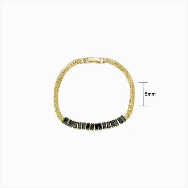 Pulsera De Oro Negro Brillante