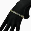 Pulsera De Oro Tenis Blanco Brillante