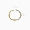 Pulsera De Oro Tenis Blanco Brillante
