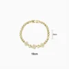 Pulsera De Oro Trébol Brillante