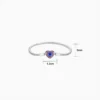 Pulsera De Plata Corazón Brillante