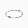 Pulsera De Plata Cuentas Y Pavé