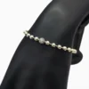 Pulsera De Plata Cuentas Y Pavé