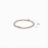 Pulsera De Plata Cuentas Y Pavé Rosa