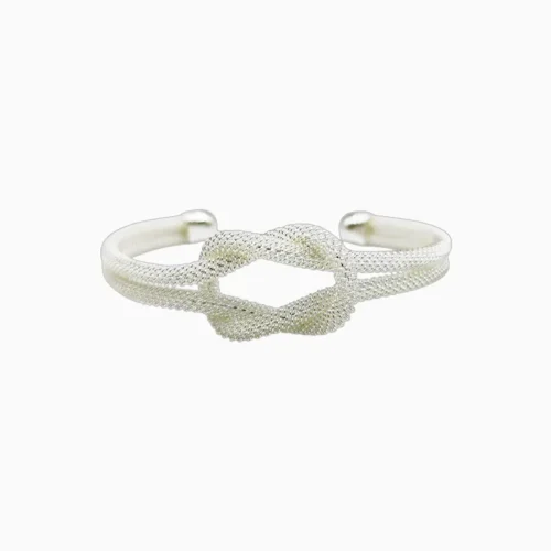 Pulsera De Plata Cuerda Brillante