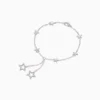 Pulsera De Plata Estrellas Brillantes