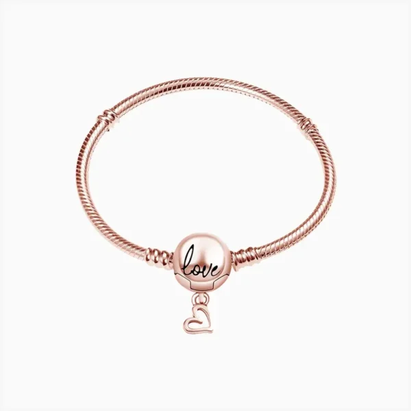 Pulsera De Plata Love Rosa