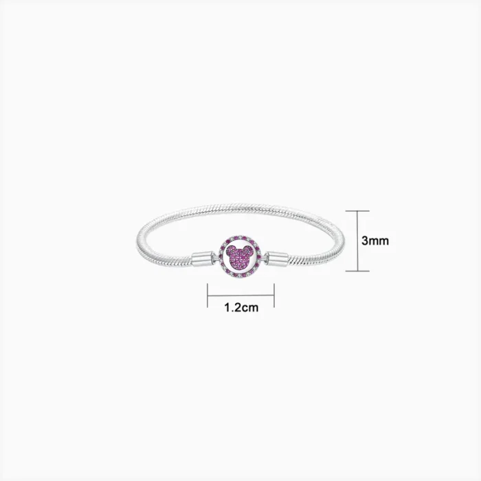 Pulsera De Plata Mickey Disney