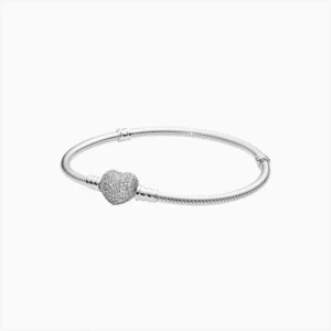 Pulsera De Plata Momentos Brillante