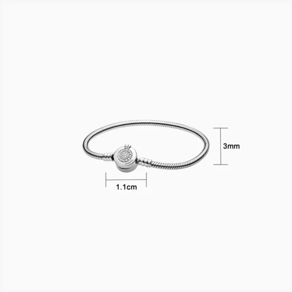 Pulsera De Plata Momentos Corona