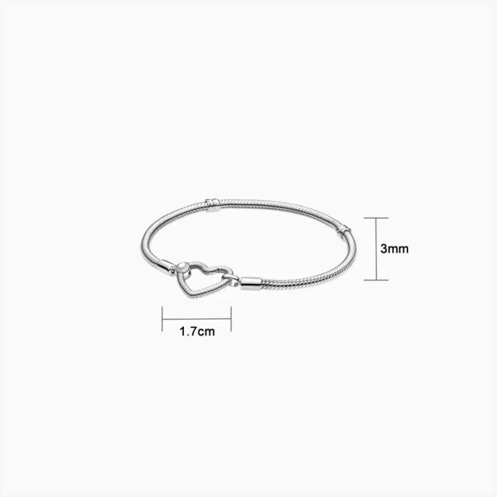 Pulsera De Plata Momentos Hebilla