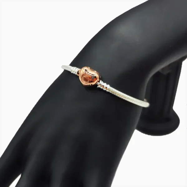 Pulsera De Plata Momentos Rosa