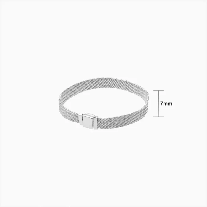 Pulsera De Plata Reflexiones Plateada