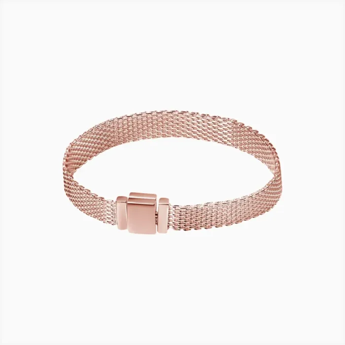 Pulsera De Plata Reflexiones Rosa