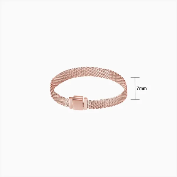 Pulsera De Plata Reflexiones Rosa