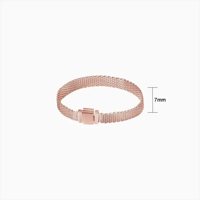 Pulsera De Plata Reflexiones Rosa