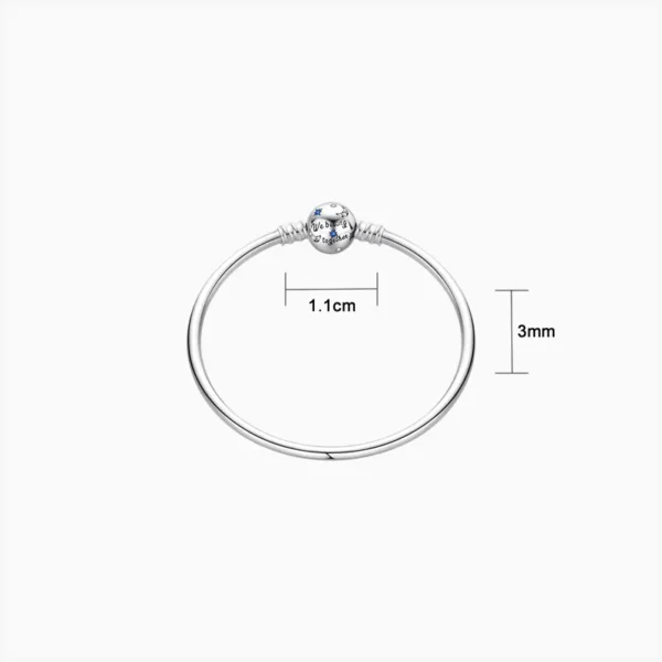 Pulsera De Plata Rígida Universo