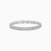 Pulsera De Plata Tenis Rectángulo Brillante